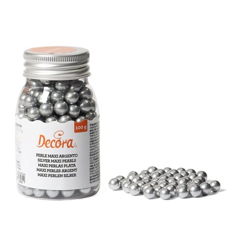 Maxi Perle di Zucchero Argento 100 gr